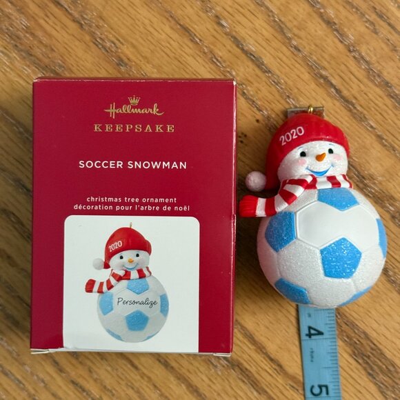 Hallmark Keepsake Ornament Soccer Snowman Personalize 2020 - Picture 3 of 8